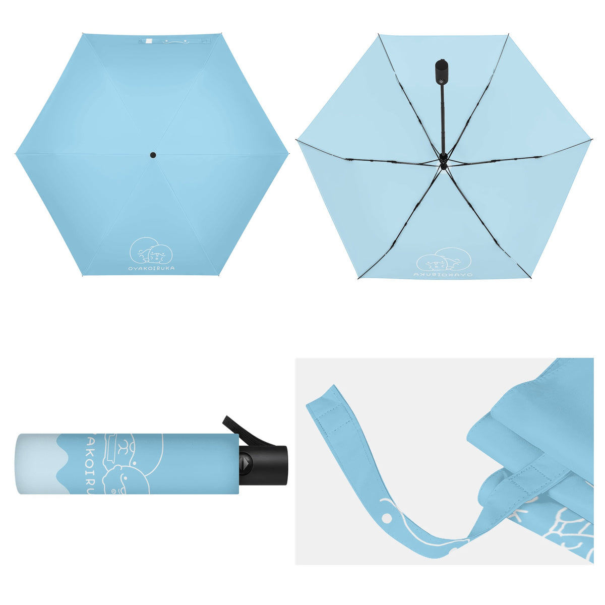 【親子イルカ】折り畳み傘(雨用)【6月中旬発送】