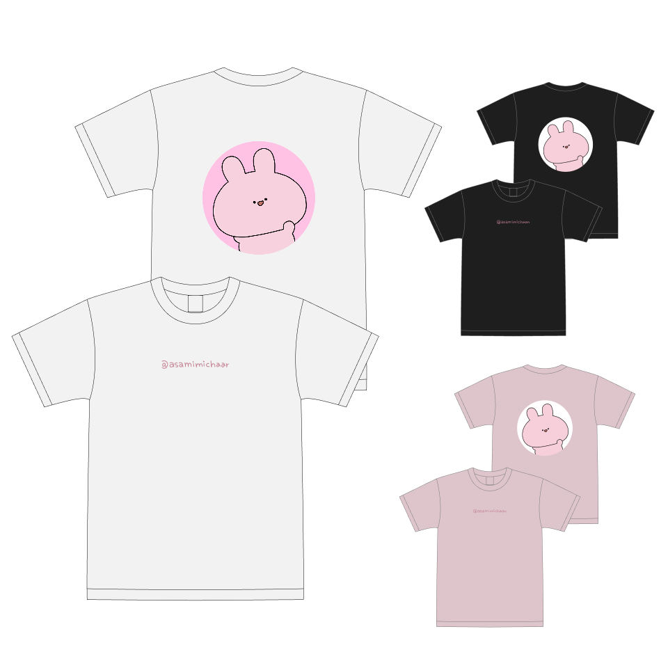 【あさみみちゃん】100万人記念❣プリントTシャツ【12月中旬発送】