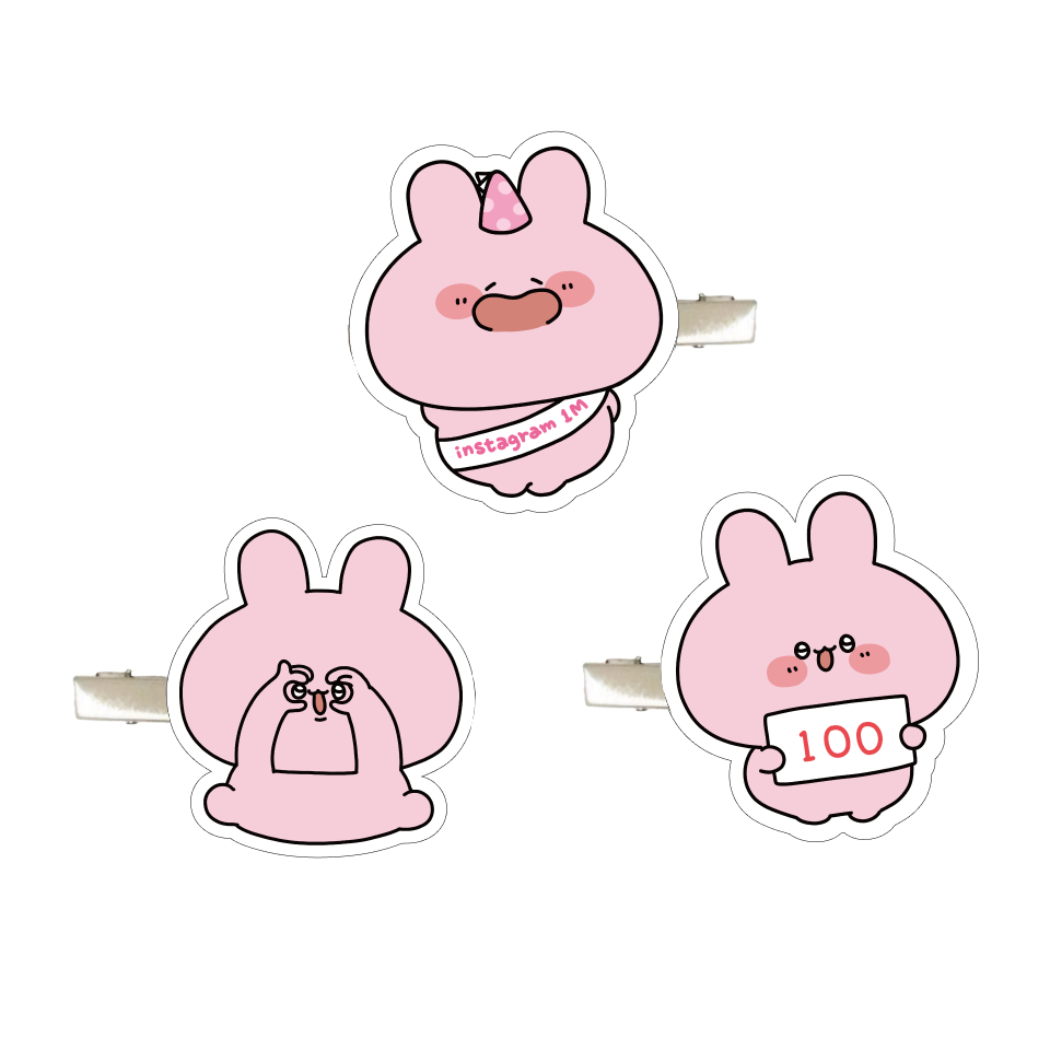 【あさみみちゃん】100万人記念❣前髪クリップ【12月中旬発送】
