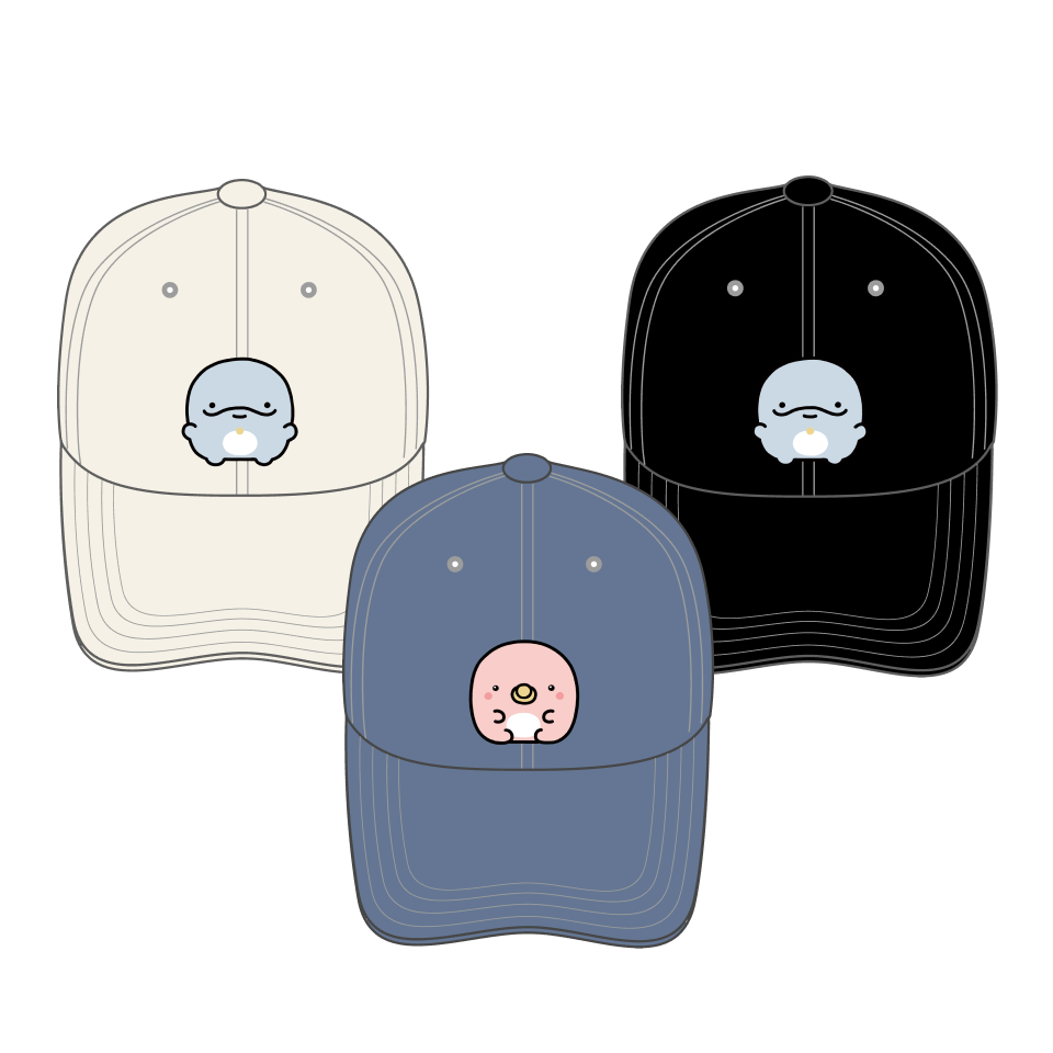 【親子イルカ】息子ちゃんとピーちゃんが選べるキャップ【2月中旬発送】