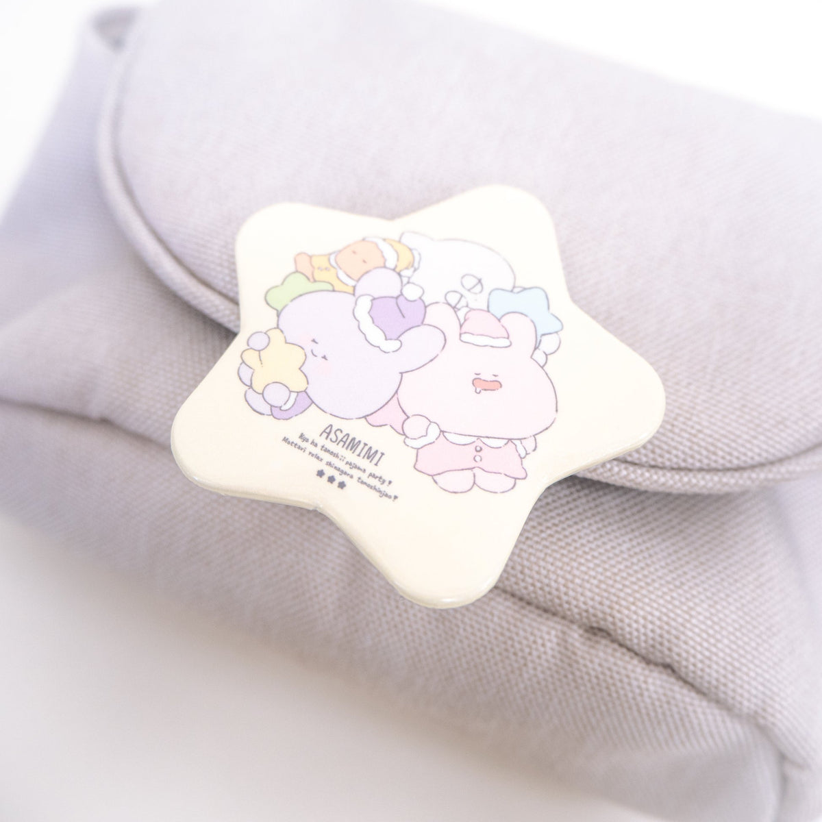 【あさみみちゃん】きらきら星のホロ缶バッジ(パジャマパーティー)【10月中旬発送】