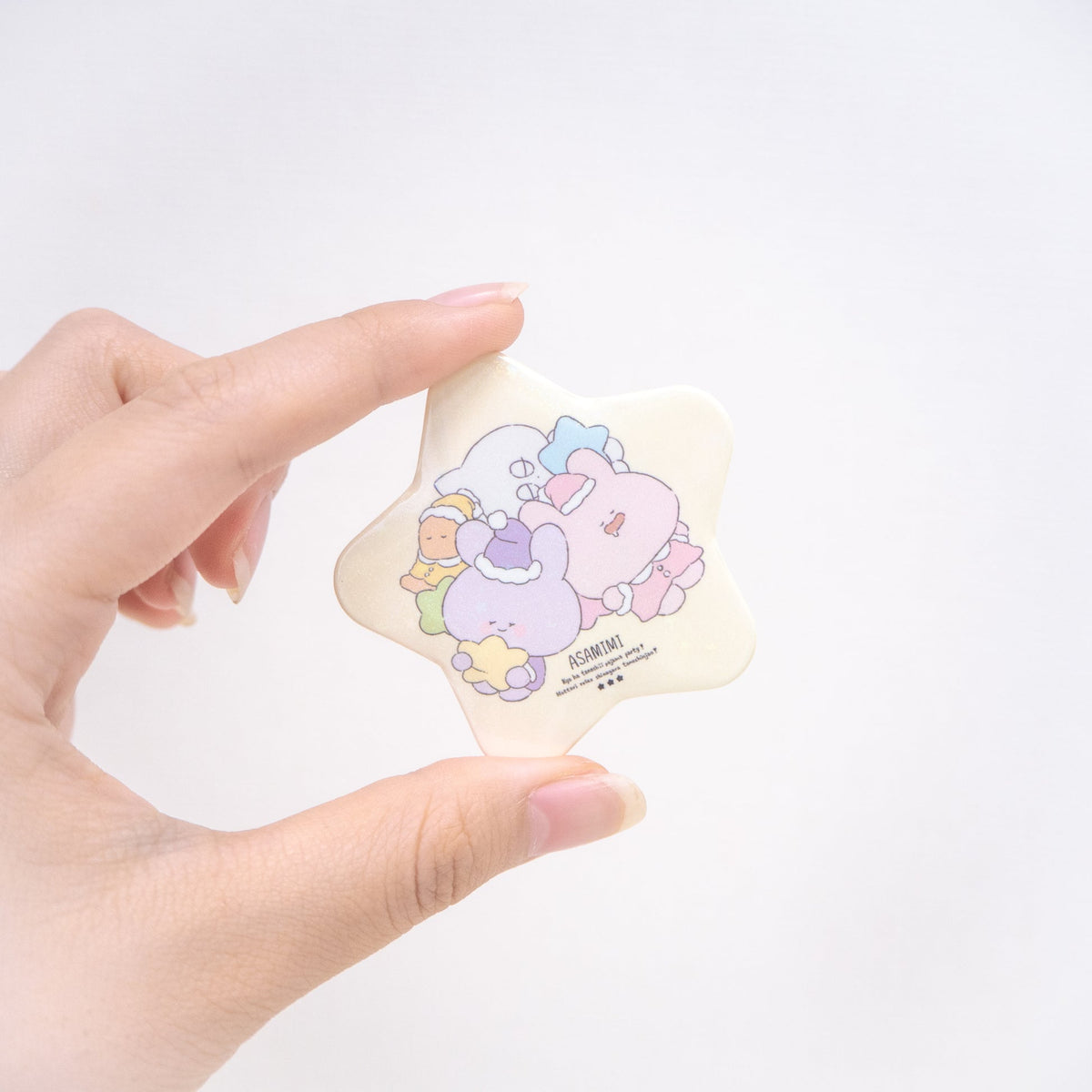 【あさみみちゃん】きらきら星のホロ缶バッジ(パジャマパーティー)【10月中旬発送】