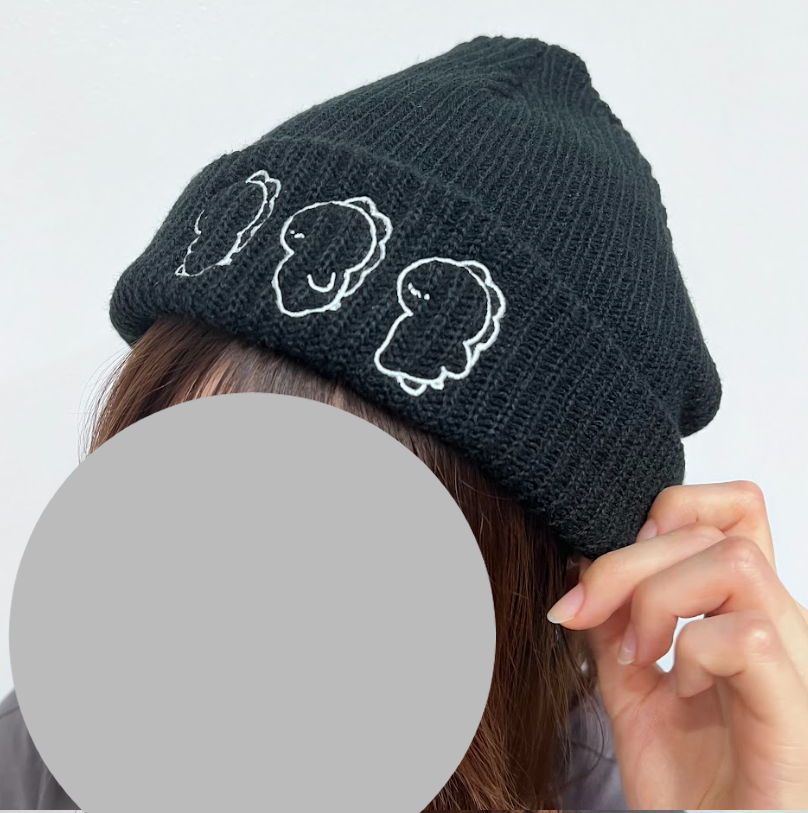 【困りザウルス】とことこ困りの刺繍ビーニー【10月中旬発送】