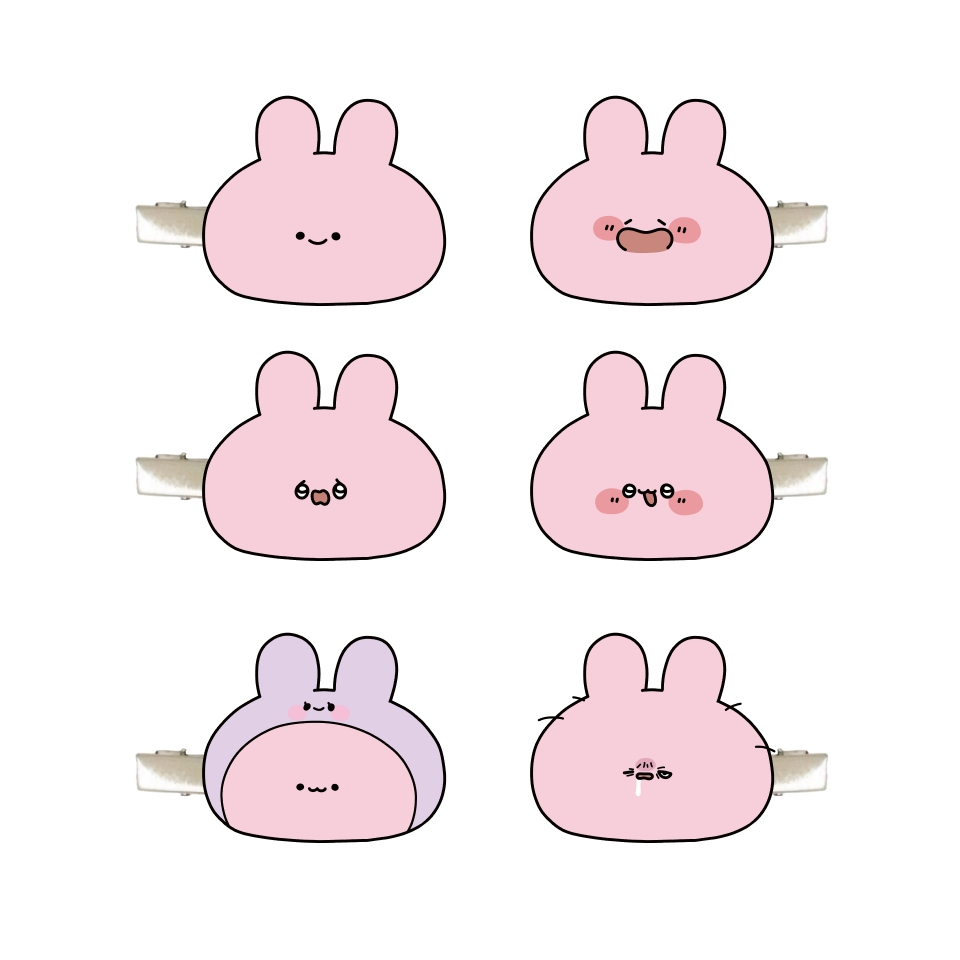 【あさみみちゃん】いろんなおかおのランダム前髪クリップコンプリートセット(全6種)【2月中旬発送】