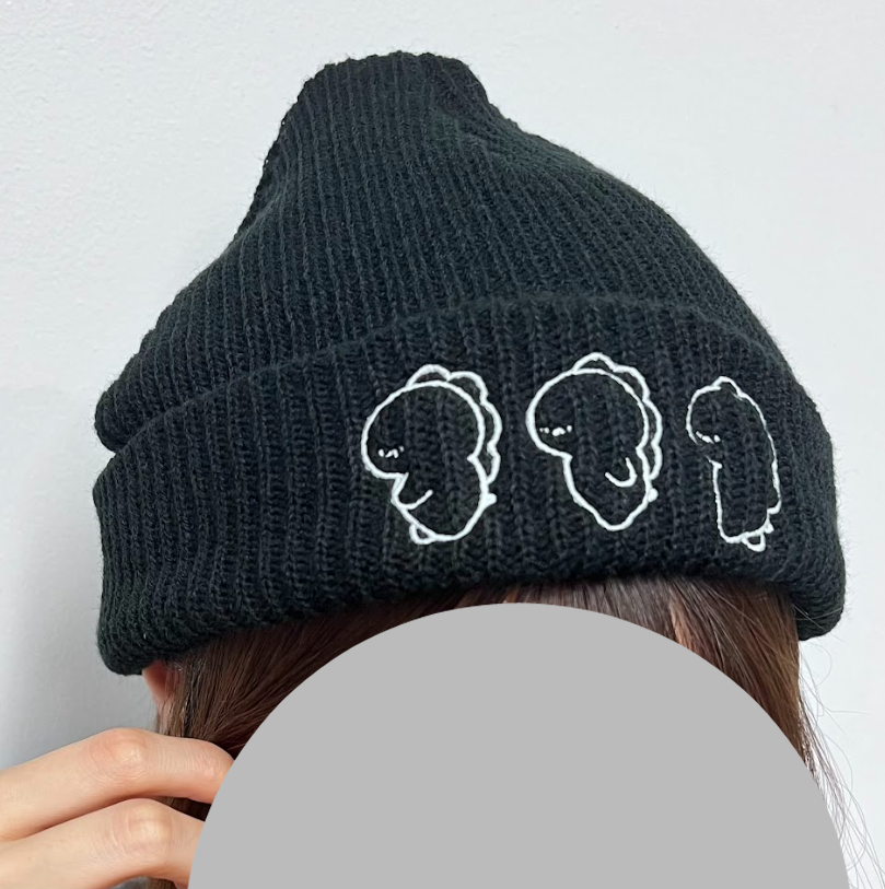 【困りザウルス】とことこ困りの刺繍ビーニー【10月中旬発送】