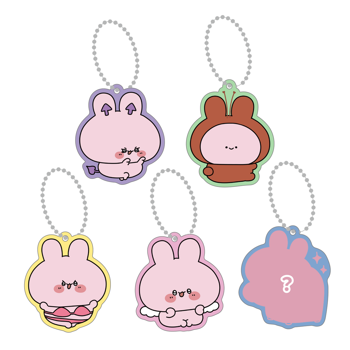 【あさみみちゃん】シークレットあり♪ランダムクリアカラーアクキーコンプリートセット(全5種)【8月中旬発送】