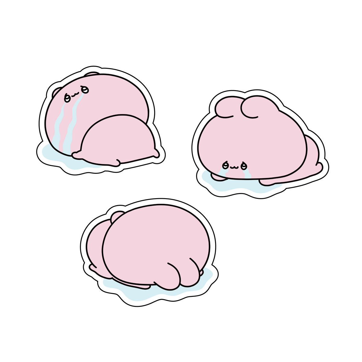 【あさみみちゃん】なきむしステッカーセット(3枚入り)【8月中旬発送】