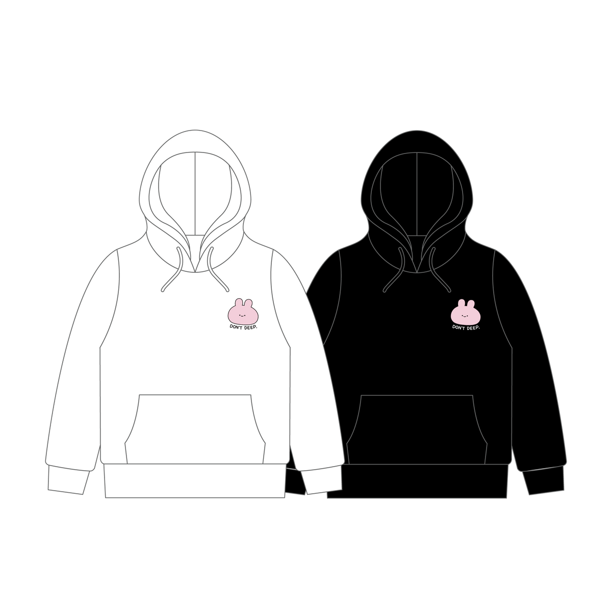 【あさみみちゃん】DON'T DEEP.刺繍キッズパーカー【3月中旬発送】