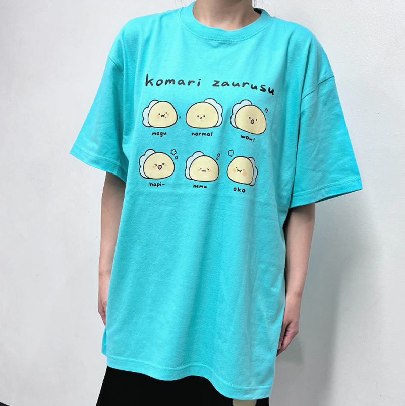 【困りザウルス】ブロマイド付きプリントTシャツ【9月下旬発送】