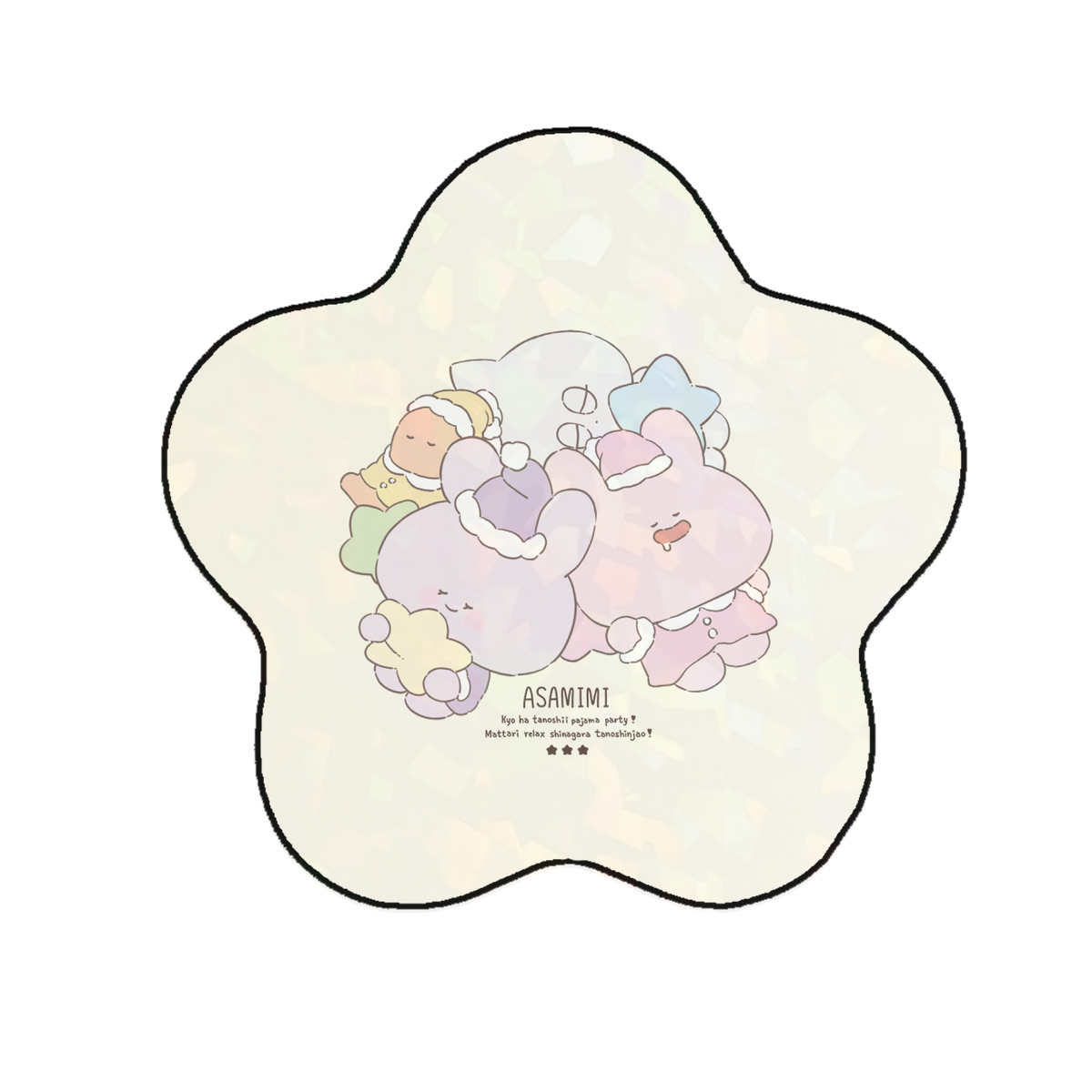 【あさみみちゃん】きらきら星のホロ缶バッジ(パジャマパーティー)【10月中旬発送】