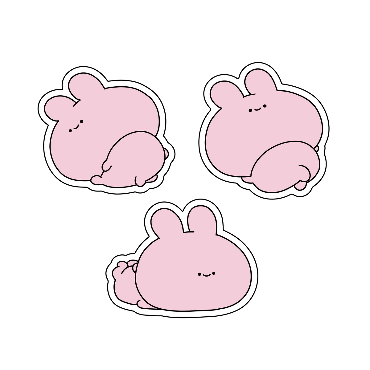 【あさみみちゃん】だらだらステッカーセット(3枚入り)【5月中旬発送】