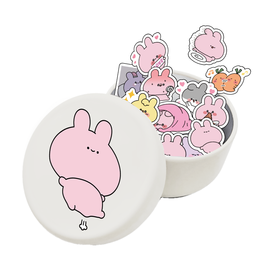 【あさみみちゃん】フレークシール&小物入れセット【11月中旬発送】