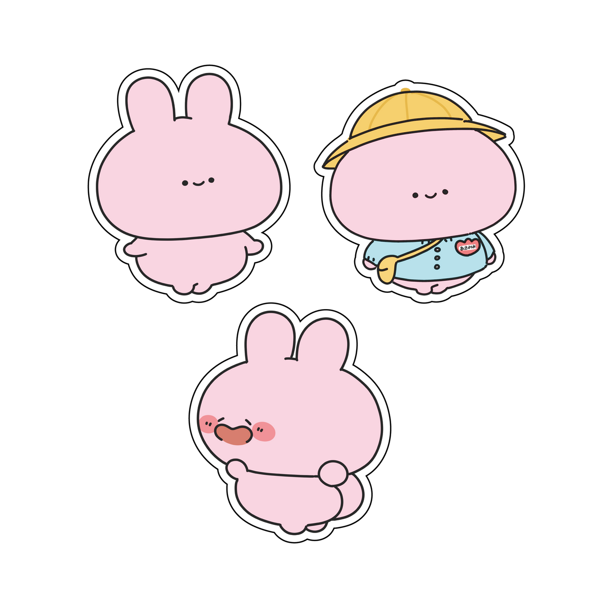 【あさみみちゃん】選べるステッカーコンプリートセット(3枚入り)【11月中旬発送】