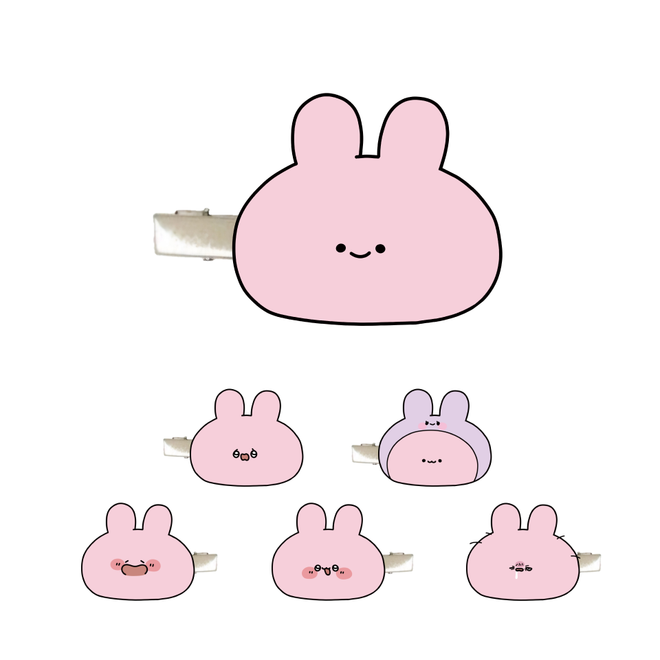 【あさみみちゃん】いろんなおかおのランダム前髪クリップ(全6種)
