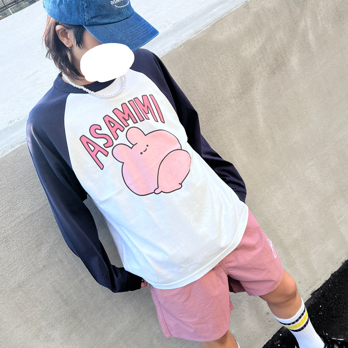 【あさみみちゃん】ラグラン長袖Tシャツ【4月中旬発送】