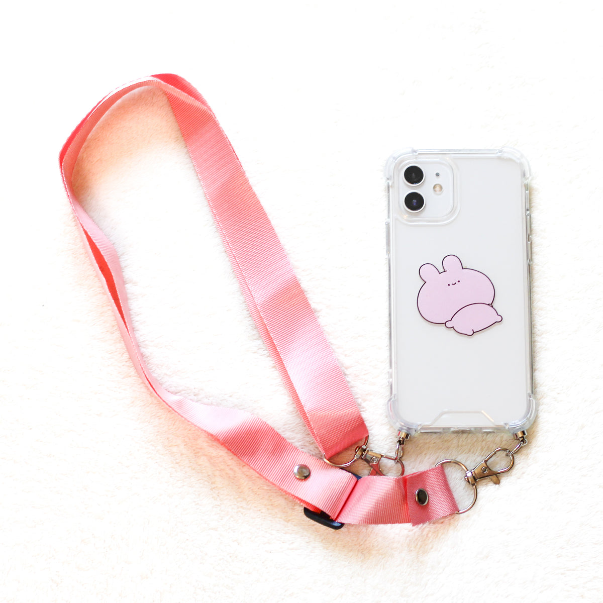 【あさみみちゃん】ネックストラップ付きiPhoneケース【5月中旬発送】