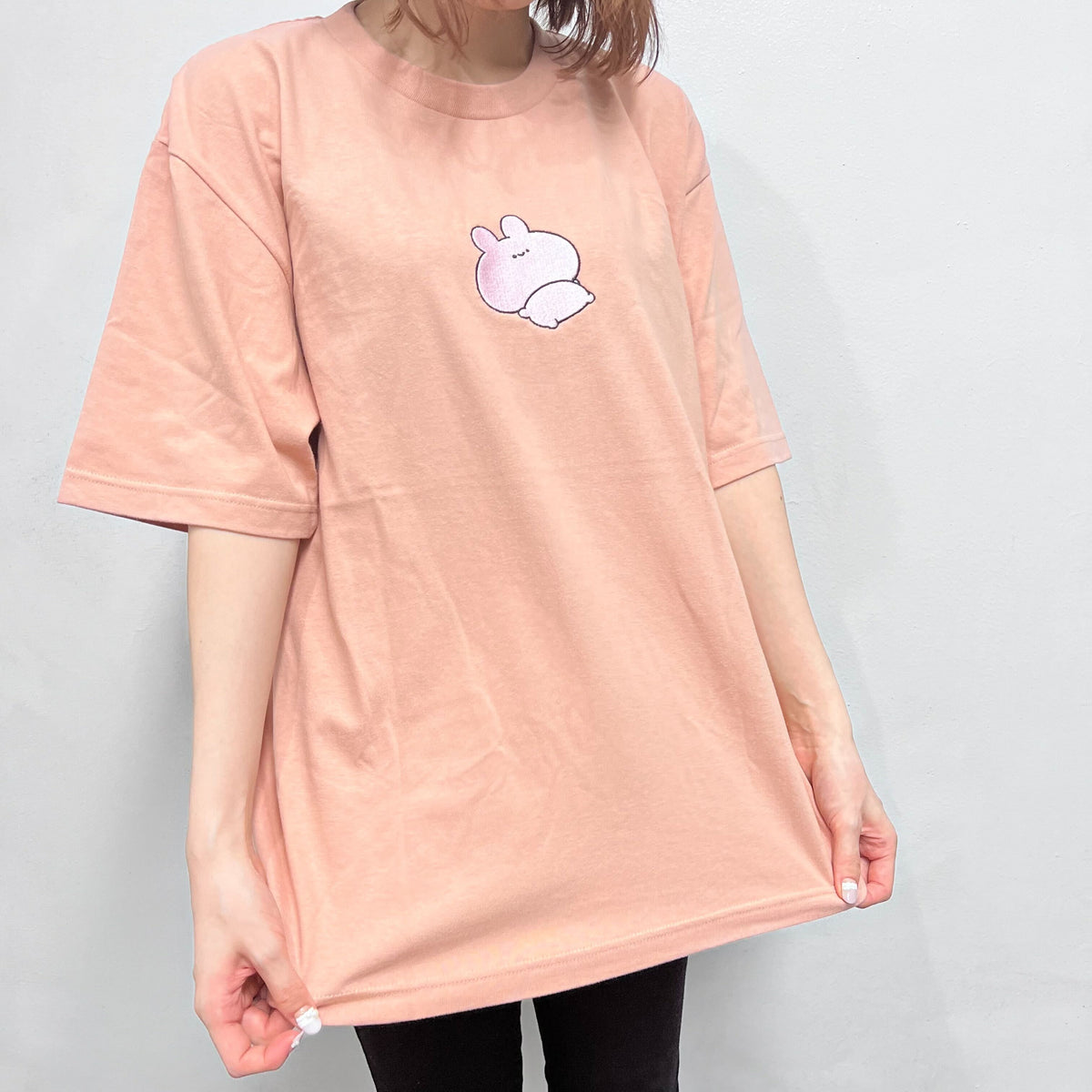 【あさみみちゃん】だらっとビッグシルエット刺繍Tシャツ(再販)【8月下旬発送】