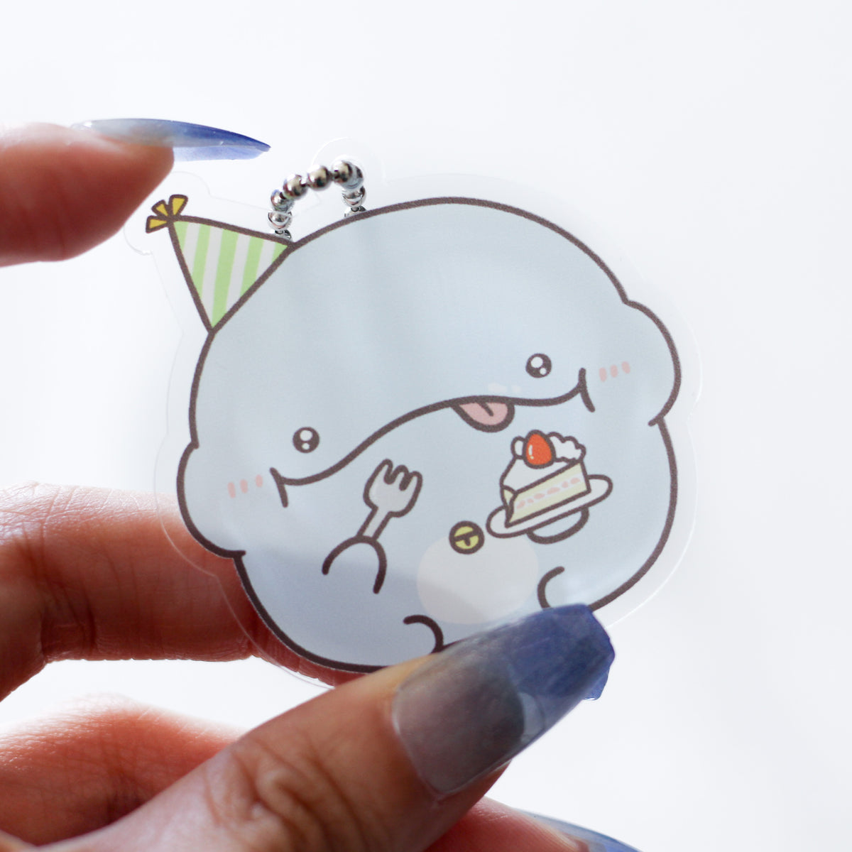 【親子イルカ】バースデーアクキー【6月中旬発送】