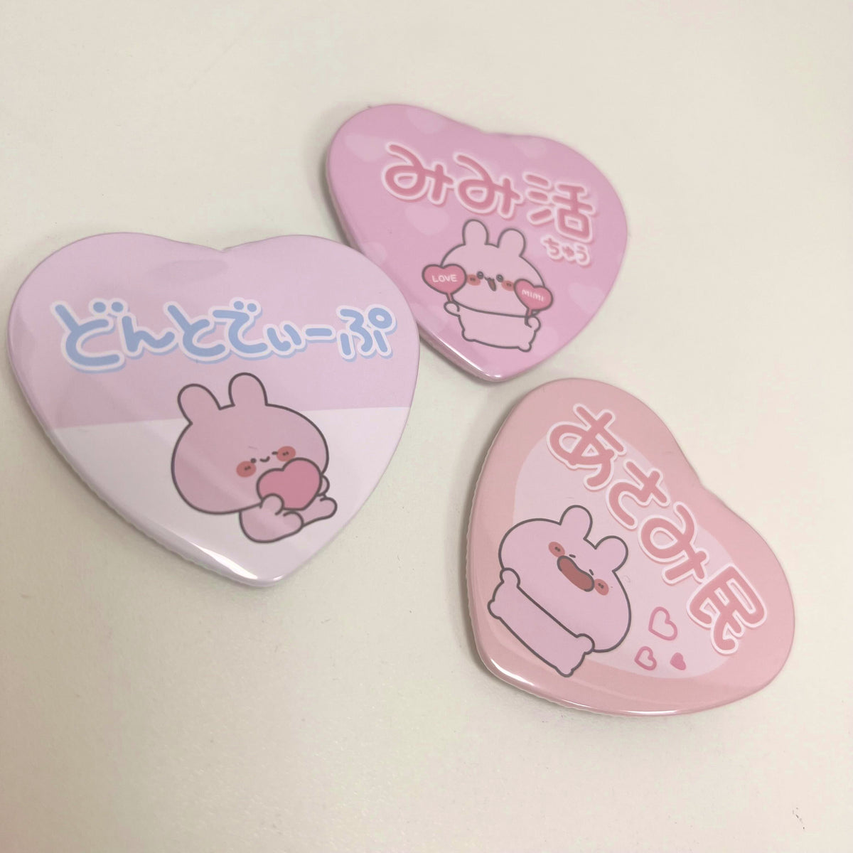 【あさみみちゃん】あさみ民必見❣ランダムハート缶バッジ(全3種)(ASAMIMI BASIC 2023 September)