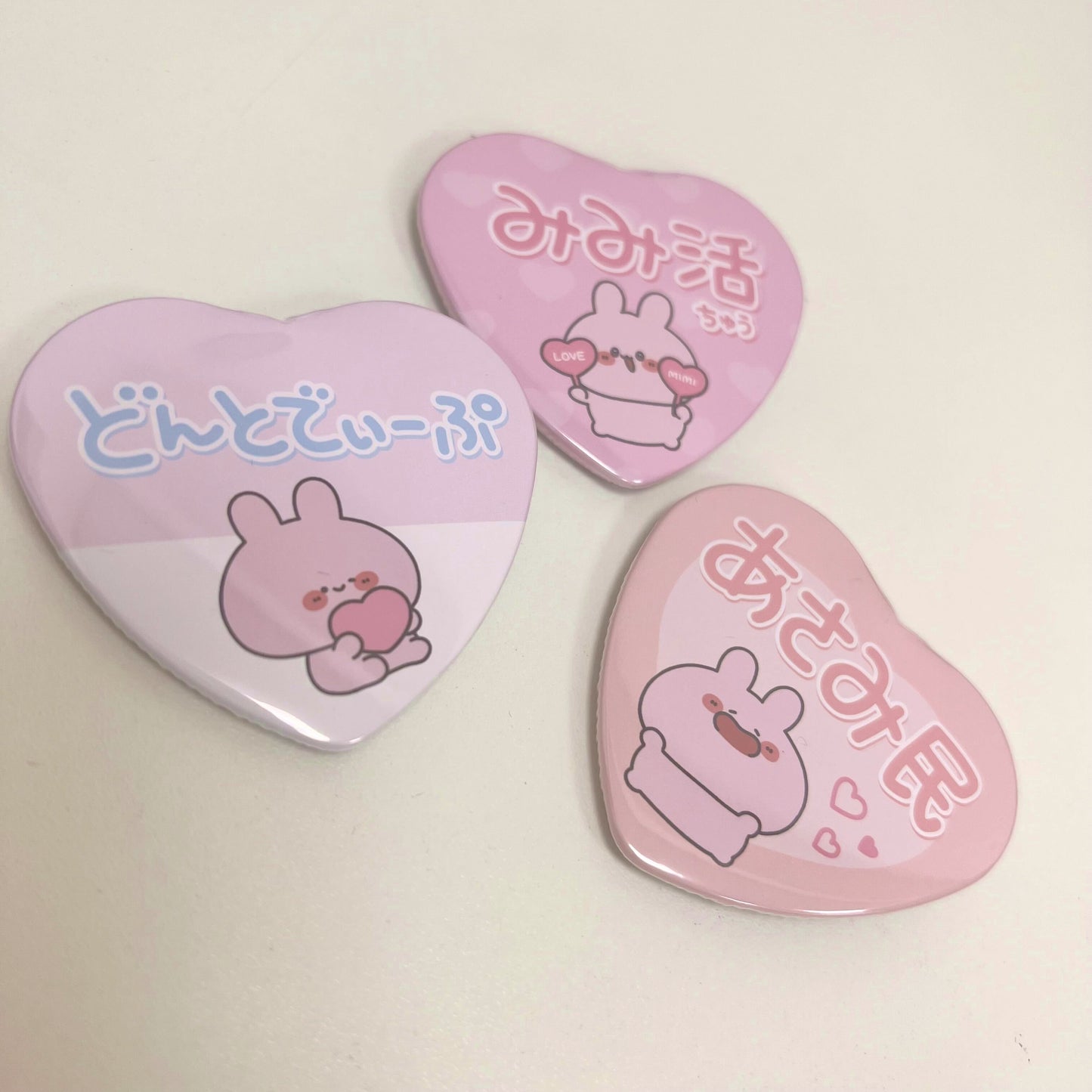 【あさみみちゃん】あさみ民必見❣ランダムハート缶バッジコンプリートセット(全3種)(ASAMIMI BASIC 2023 September)【11月中旬発送】