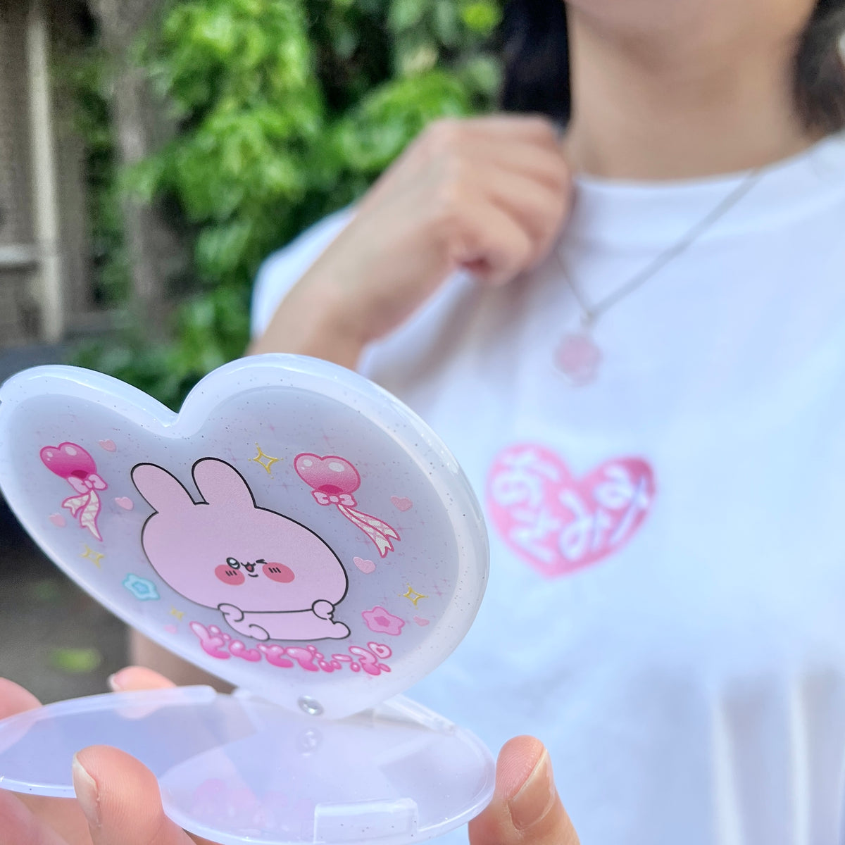 【あさみみちゃん】キラキラハートスライドミラー【6月下旬発送】