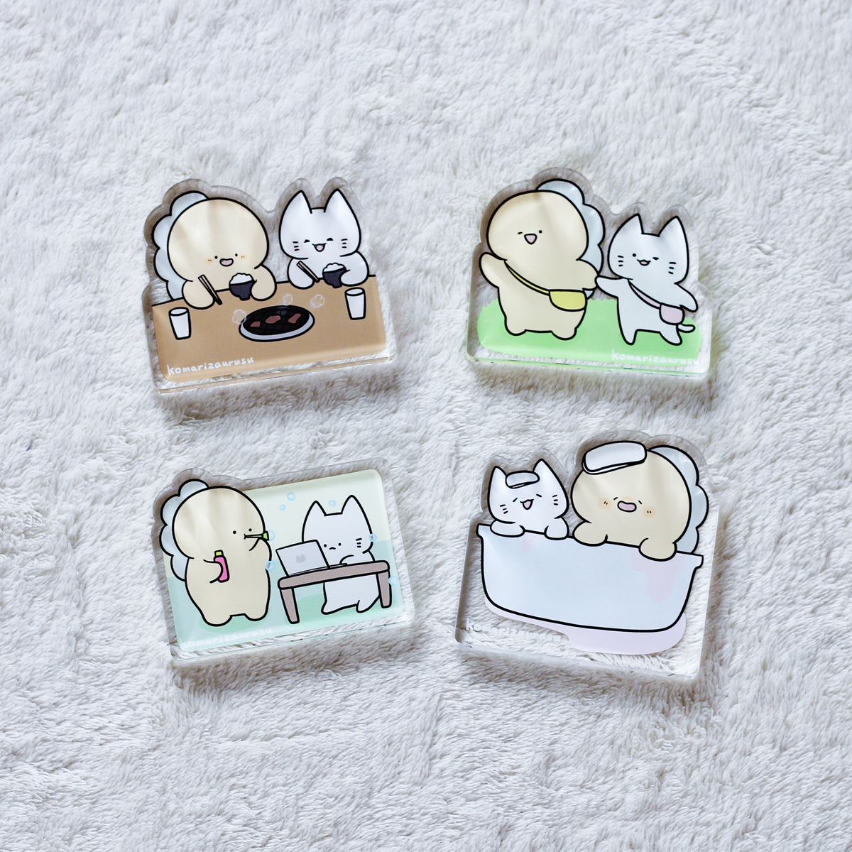 【困りザウルス】ふたりの日常✨ランダムアクリルブロックコンプリートセット(全4種)【8月中旬発送】