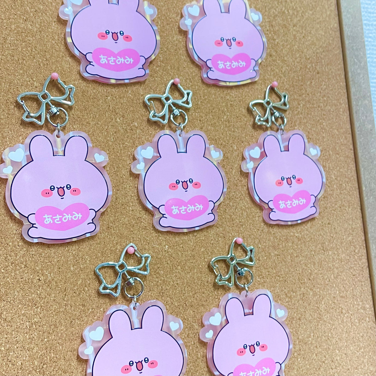 【あさみみちゃん】チェック柄アクリルキーホルダー(あさみみバースデー2024)