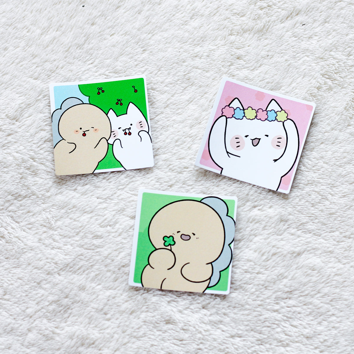 【困りザウルス】ハッピースクエアステッカー(3枚入り)【8月中旬発送】