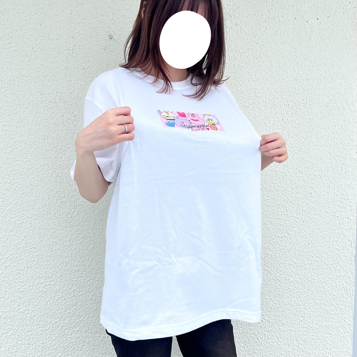 【あさみみちゃん】HAPPY BIRTHDAYTシャツ(みんなで)【6月中旬発送】