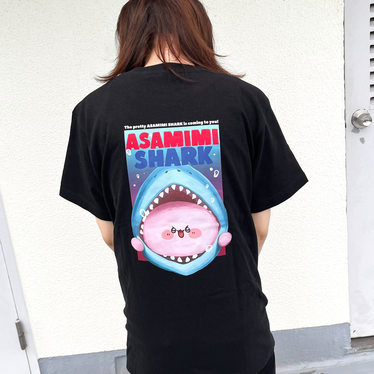 【あさみみちゃん】サメみみTシャツ(ステッカー付き)