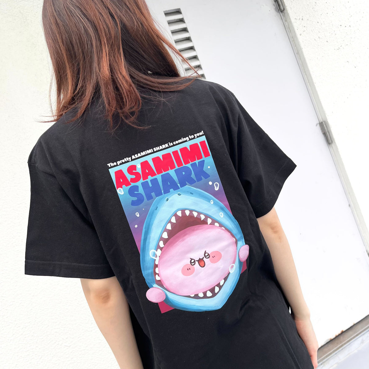 【あさみみちゃん】サメみみTシャツ(ステッカー付き)