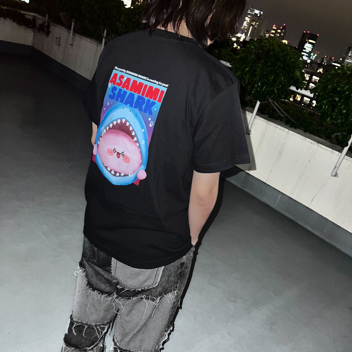 【あさみみちゃん】サメみみTシャツ(ステッカー付き)