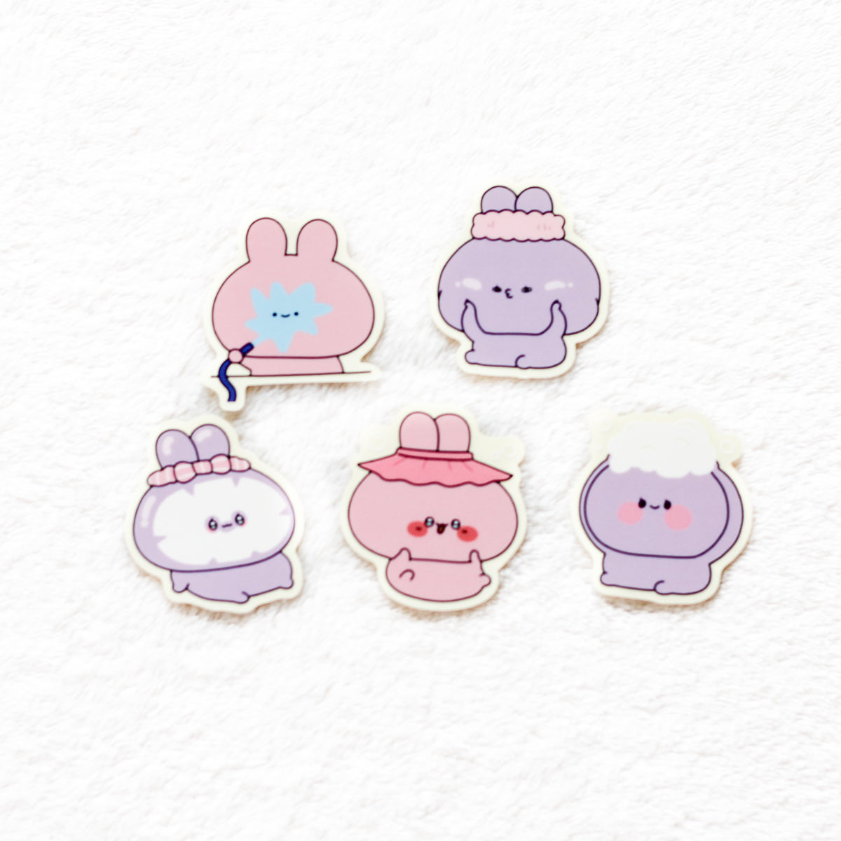 【あさみみちゃん】クリアステッカーセット(5枚入り)