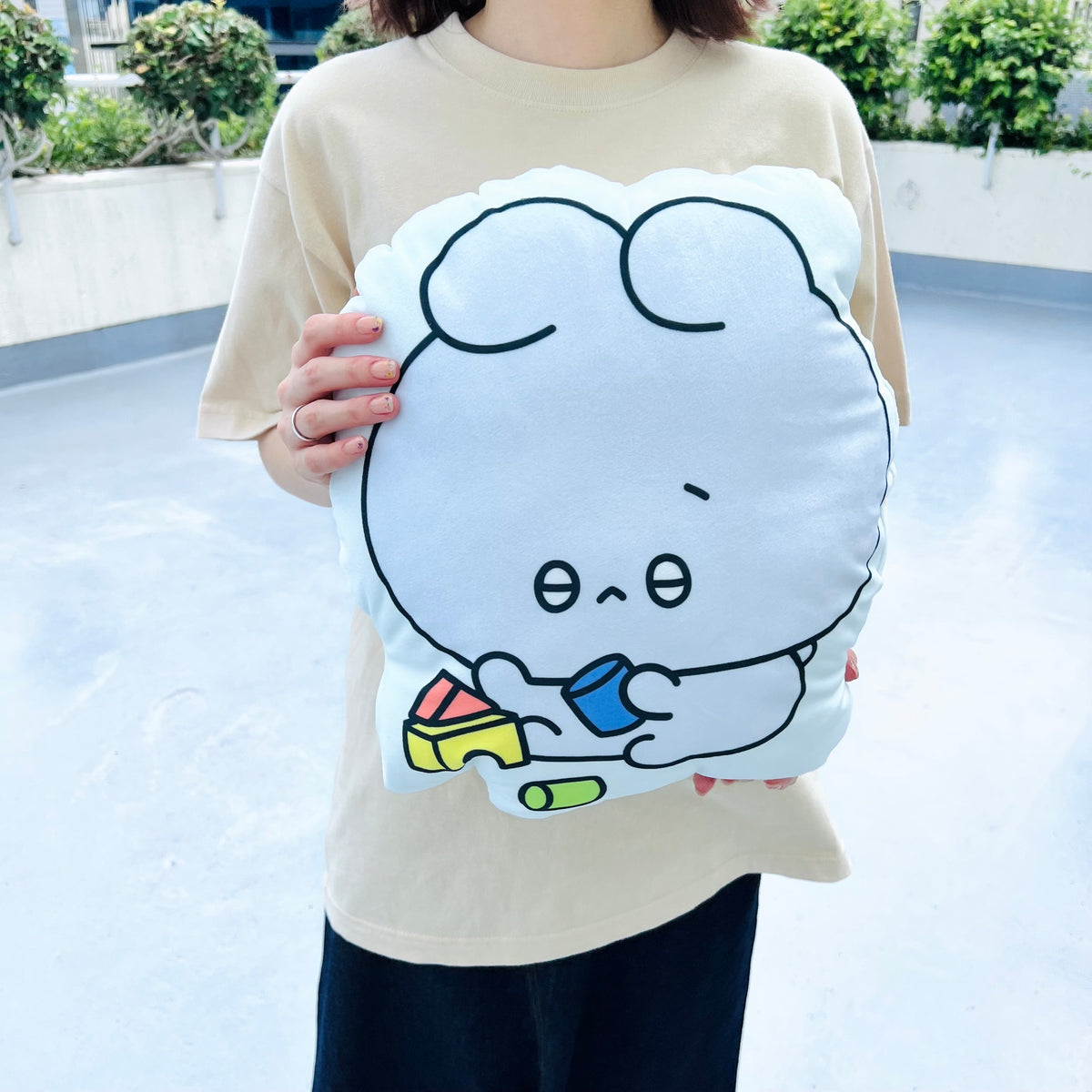 【あさみみちゃん】どっちの気持ち?裏表ダイカットクッション(ふあんちゃんとしあわせちゃんシリーズ)【9月下旬発送】