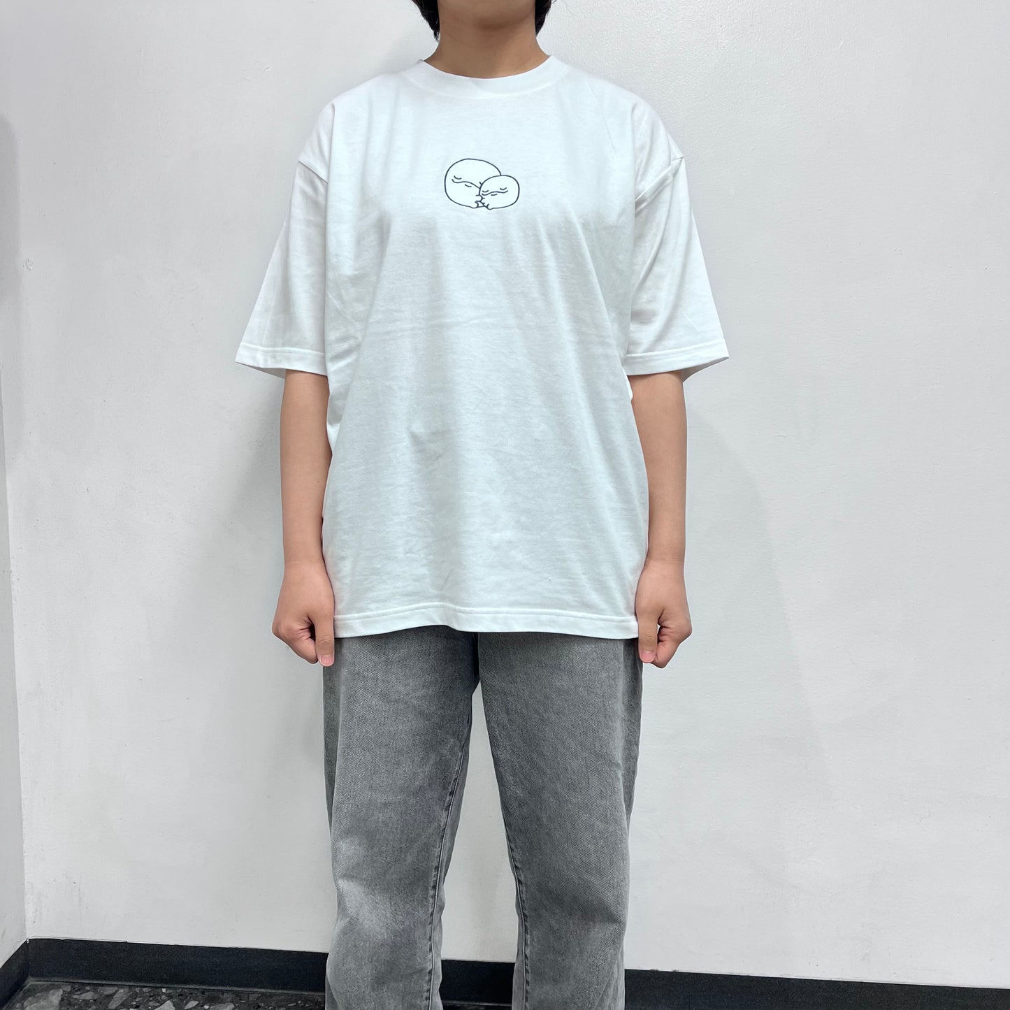 【親子イルカ】ビッグシルエット刺繍Tシャツ【7月中旬発送】