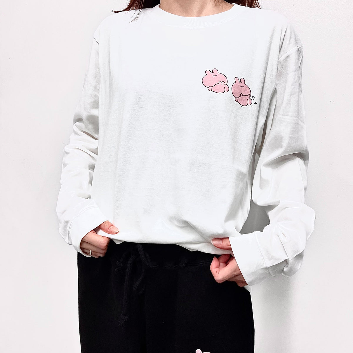 【あさみみちゃん】おなら『ぷ』長袖プリントTシャツ