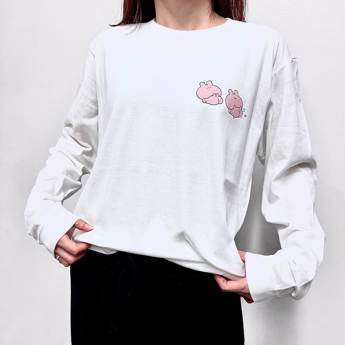 【あさみみちゃん】おなら『ぷ』長袖プリントTシャツ