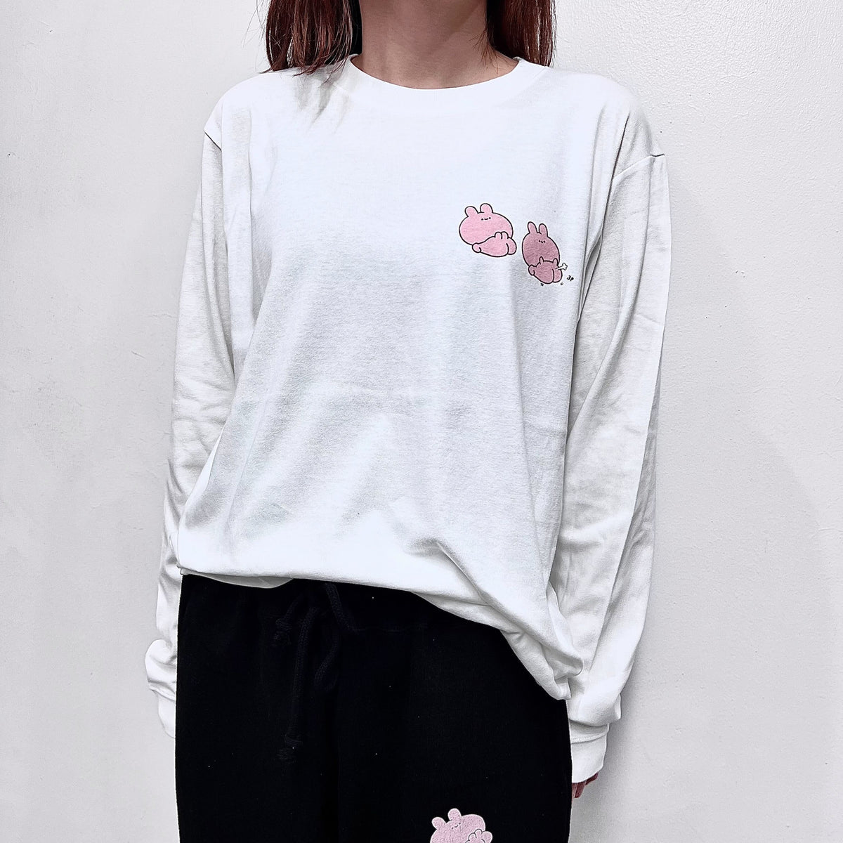 【あさみみちゃん】おなら『ぷ』長袖プリントTシャツ