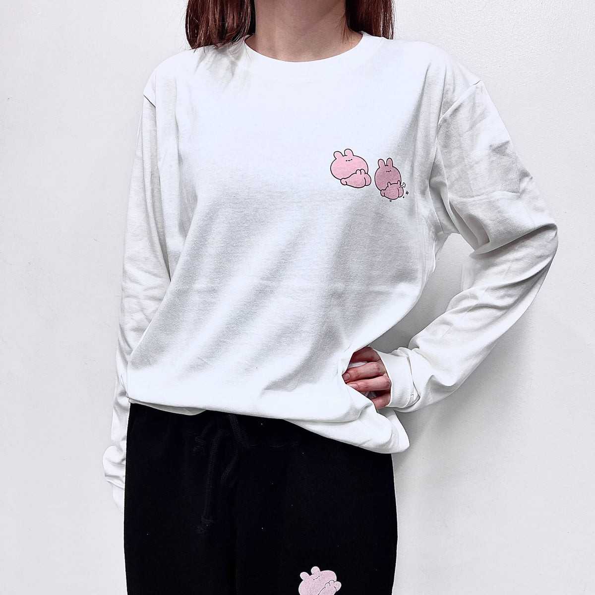 【あさみみちゃん】おなら『ぷ』長袖プリントTシャツ