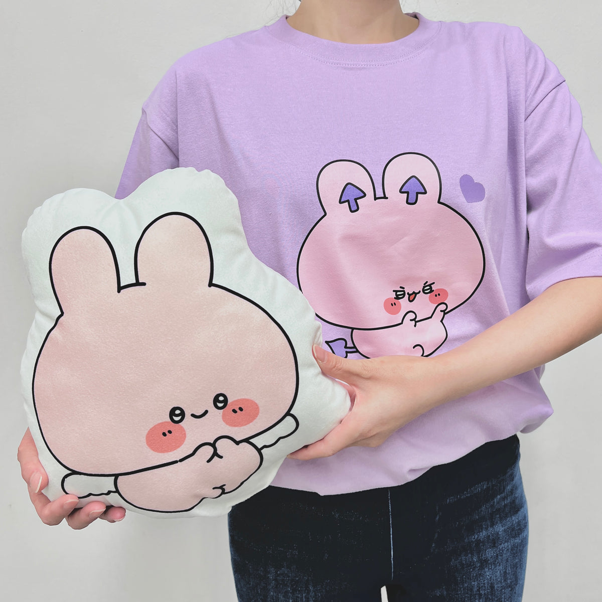 【あさみみちゃん】天使と小悪魔♡ダイカットクッション【8月中旬発送】