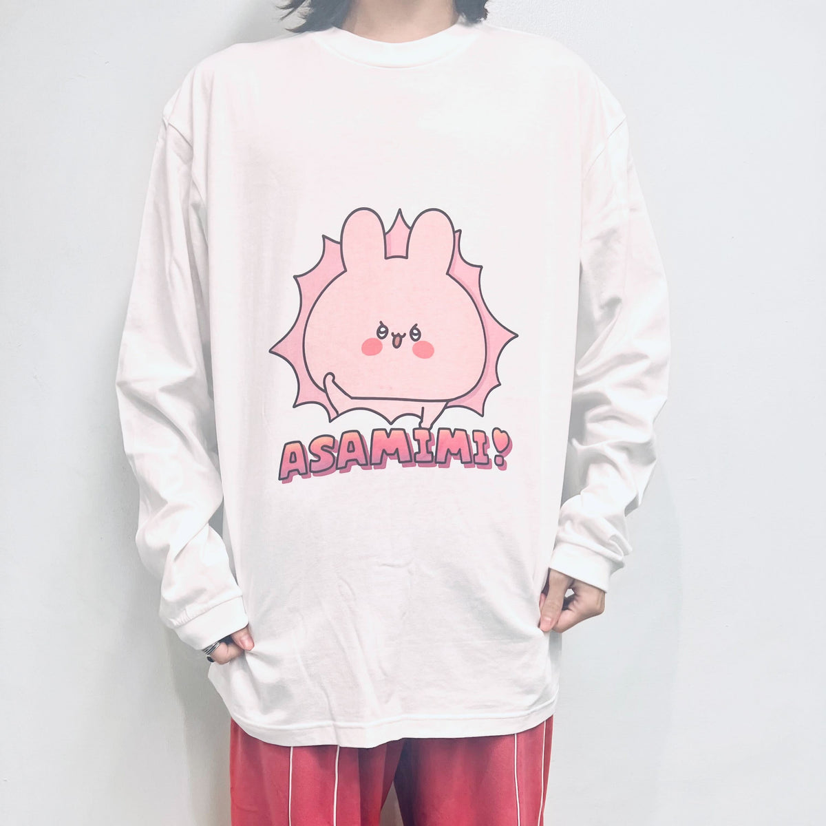 【あさみみちゃん】飛び出し❣ロングTシャツ(あさみみちゃん 大人気シーンよせあつめシリーズ) 【2月中旬発送】