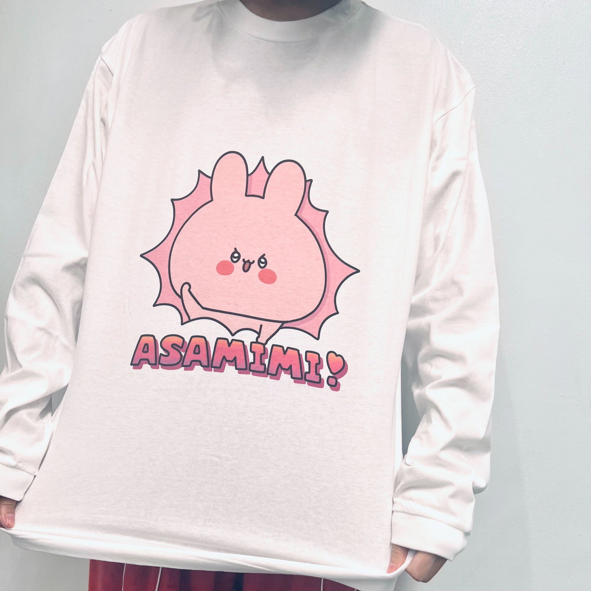 【あさみみちゃん】飛び出し❣ロングTシャツ(あさみみちゃん 大人気シーンよせあつめシリーズ) 【2月中旬発送】