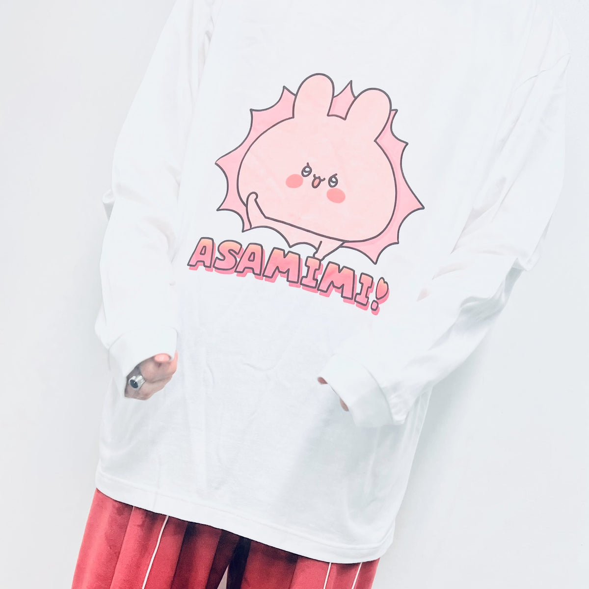 【あさみみちゃん】飛び出し❣ロングTシャツ(あさみみちゃん 大人気シーンよせあつめシリーズ) 【2月中旬発送】