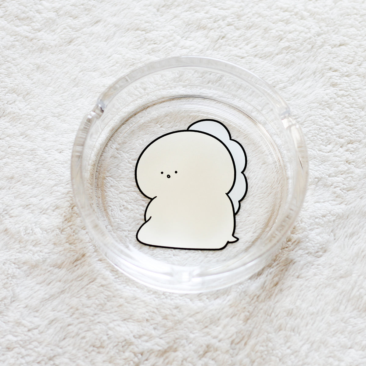 【困りザウルス】吸いすぎには気をつけて✨ガラス灰皿【10月中旬発送】