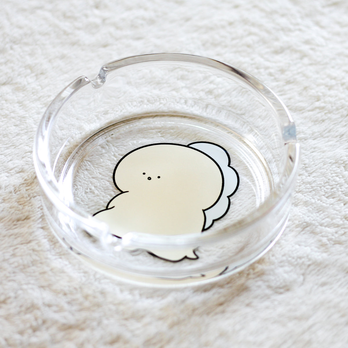 【困りザウルス】吸いすぎには気をつけて✨ガラス灰皿【10月中旬発送】