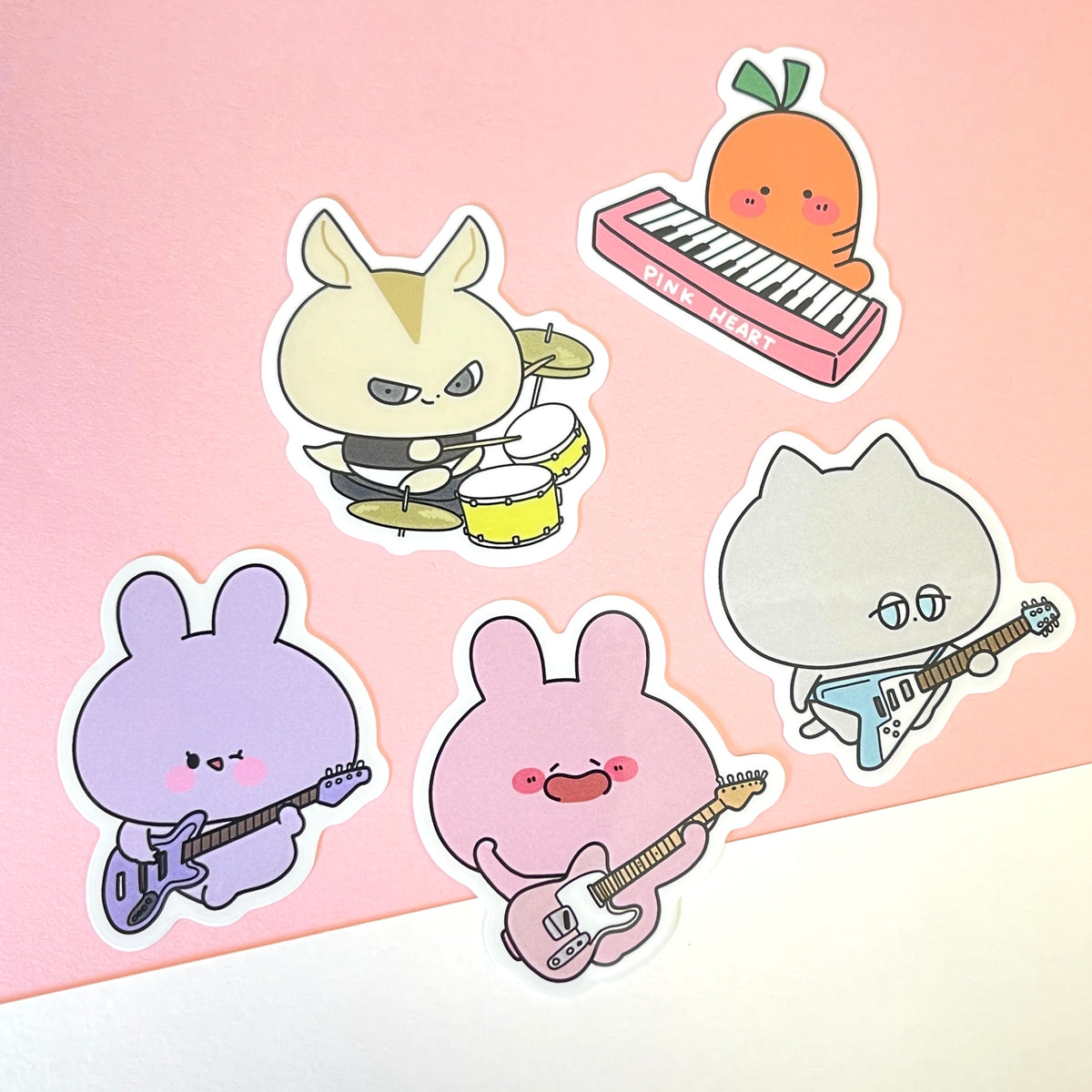 【あさみみちゃん】BAND_ステッカー(5種セット)(ASAMIMI BASIC 2024 March)