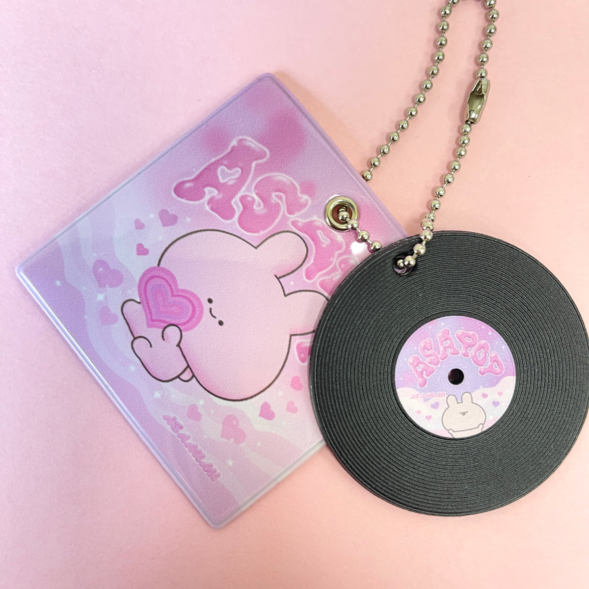 【あさみみちゃん】BAND_かざして再生!レコード型キーホルダー(ASAMIMI BASIC 2024 March)