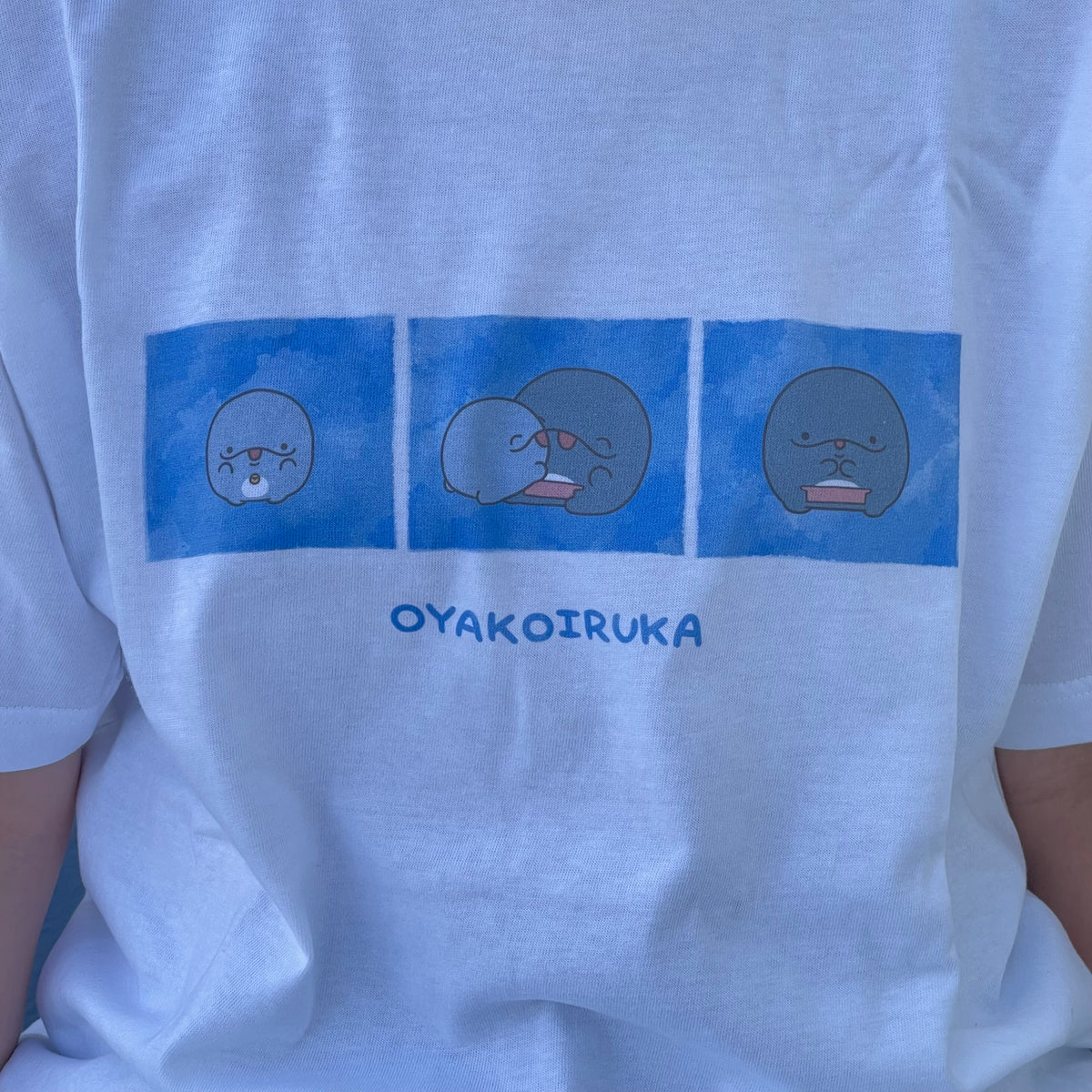 【親子イルカ】Tシャツ(仲良し)【5月中旬発送】