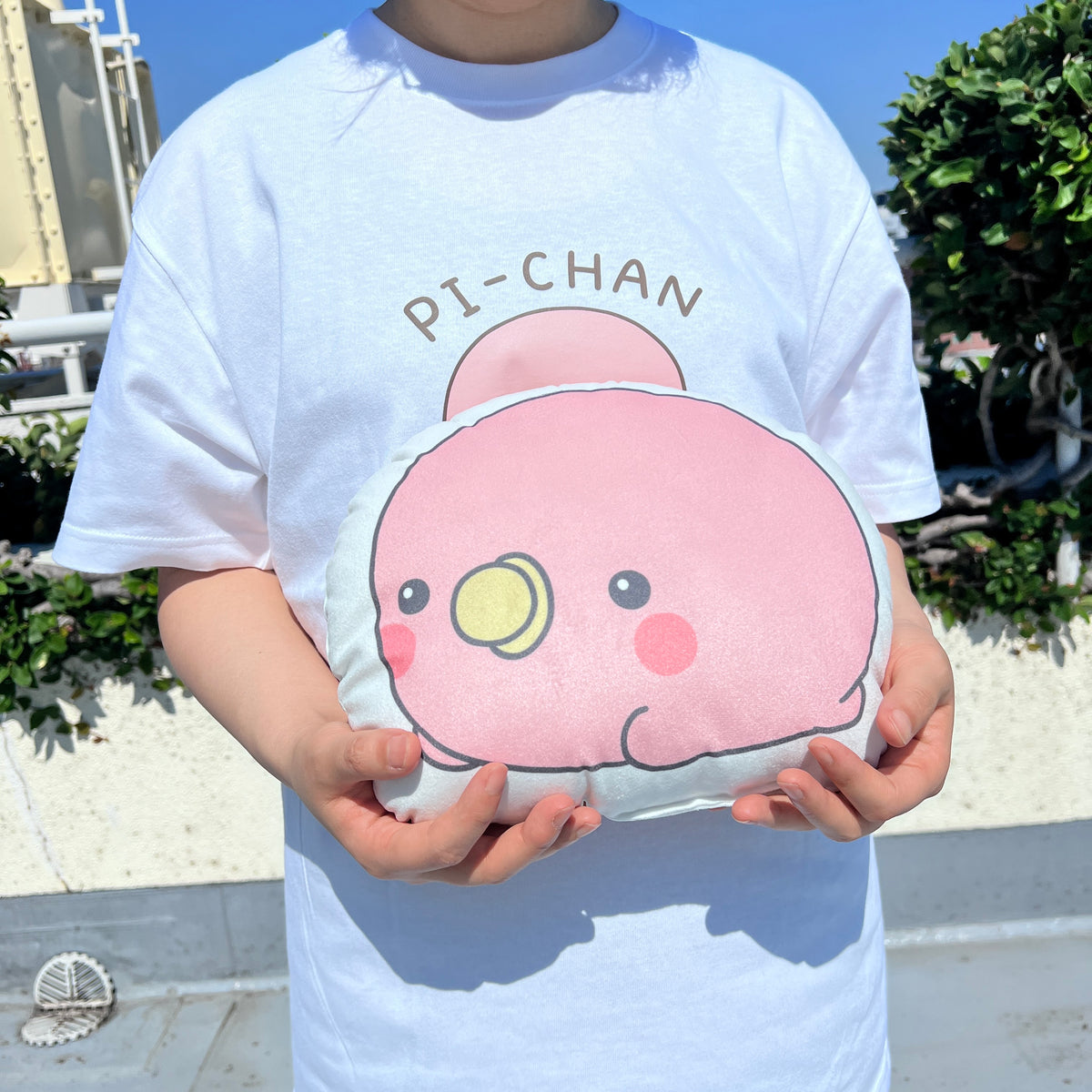 【親子イルカ】ピーちゃんダイカットクッション【9月下旬発送】