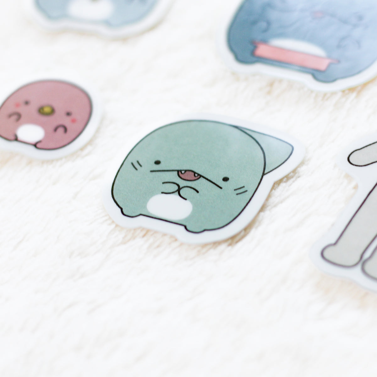 【親子イルカ】みんな集合っ✨全キャラステッカーセット(5枚入り)